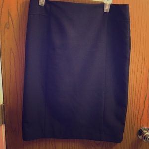 Navy blue pencil skirt